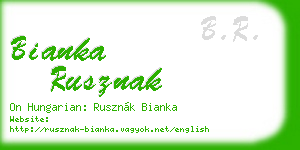 bianka rusznak business card