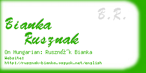 bianka rusznak business card